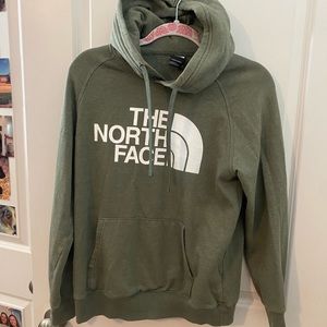 Size small green north face sweatshirt